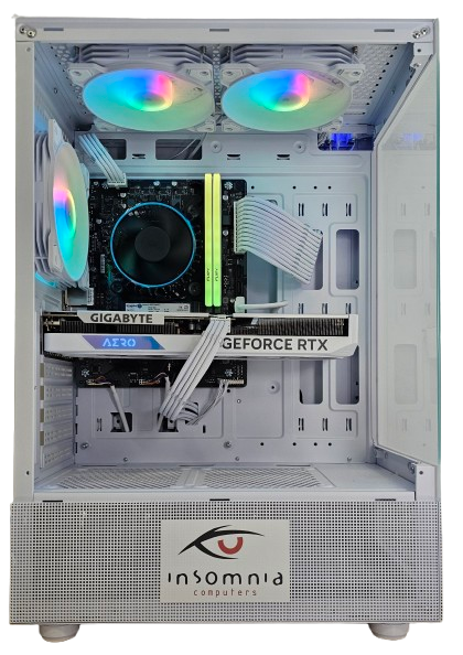 Insomnia Arctic Abyss: H610, Core i5 12400F, 16GB DDR4-3200, RTX4060 8GB, 1TB NVMe